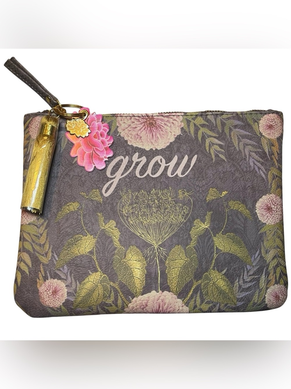 Papaya Art Tassel Bag “GROW” - Makeup Bag Clutch Bag - New!